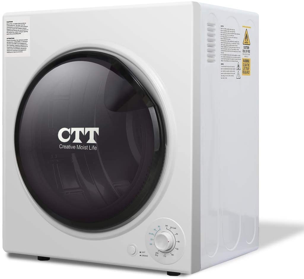 CTT 13 Lbs. 3.5Cu.ft 1500W 110-120V Electric Mini Portable Compact Laundry Clothes Dryer