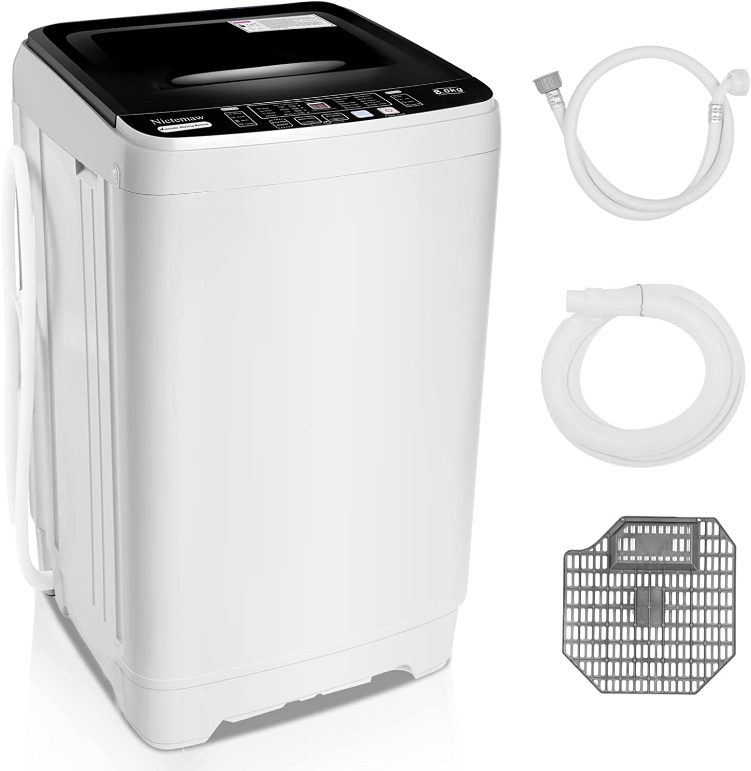 Nictemaw 2-in-1 Compact Laundry Washer